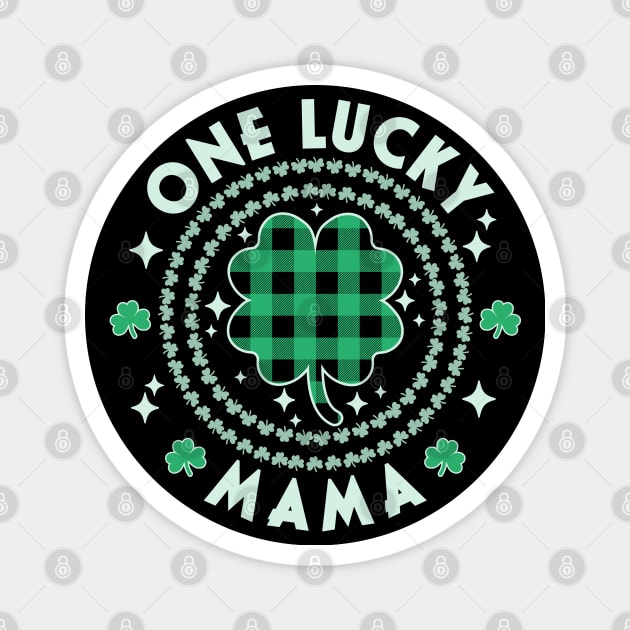 One Lucky Mama Irish St Patricks Day Shamrocks Green Funny Magnet by OrangeMonkeyArt